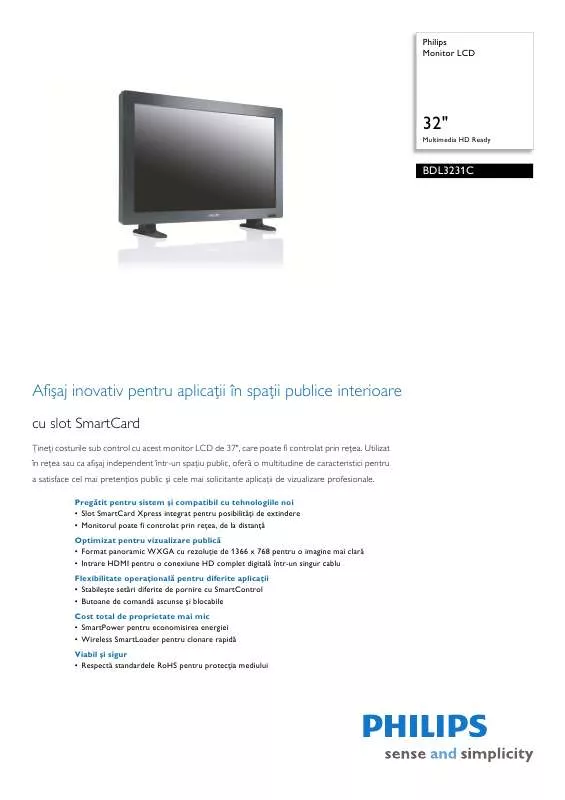 Mode d'emploi PHILIPS BDL3231C