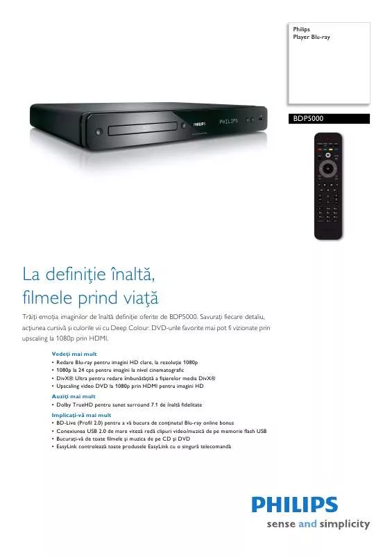 Mode d'emploi PHILIPS BDP5000