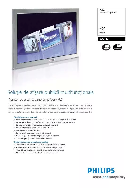 Mode d'emploi PHILIPS BDS4221