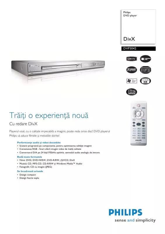 Mode d'emploi PHILIPS DVP3042