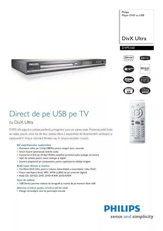 Mode d'emploi PHILIPS DVP5160