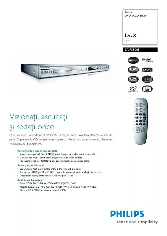 Mode d'emploi PHILIPS DVP5500S