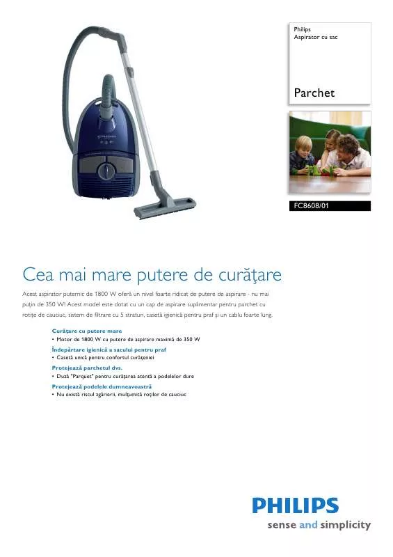 Mode d'emploi PHILIPS FC 8608