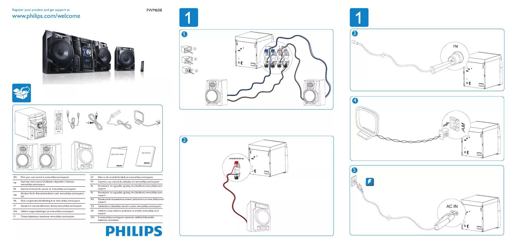 Mode d'emploi PHILIPS FWM608