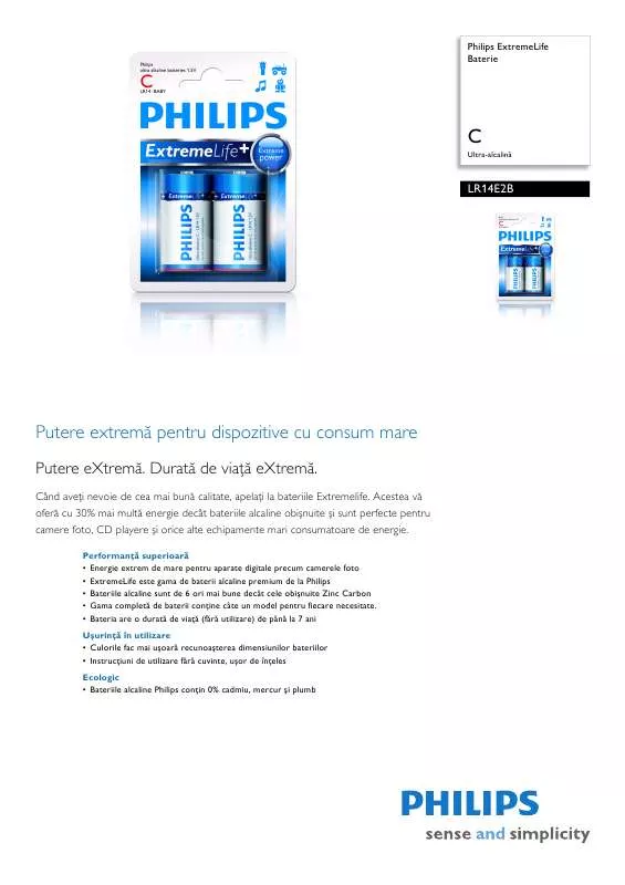 Mode d'emploi PHILIPS LR14E2B