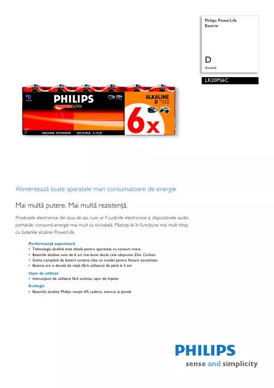 Mode d'emploi PHILIPS LR20PS6C