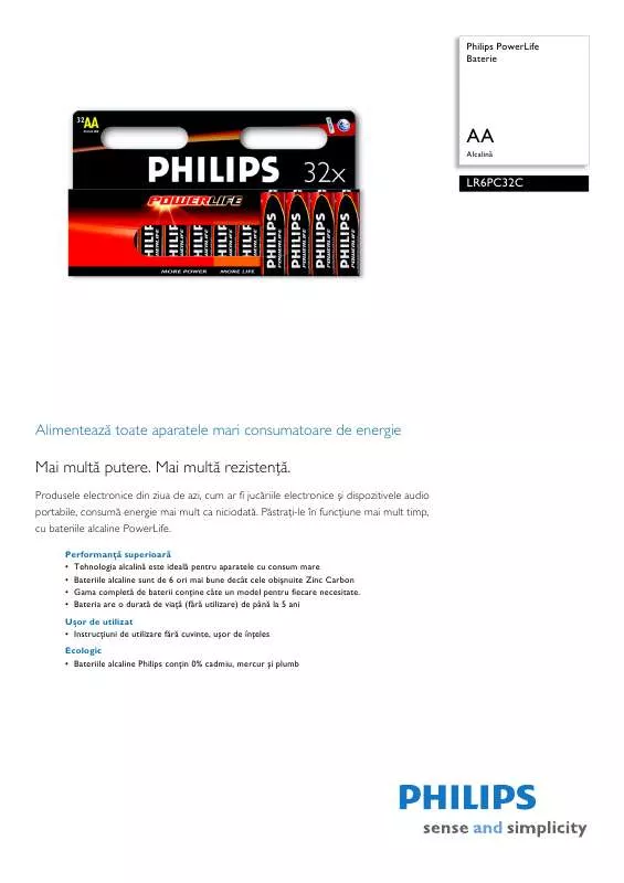 Mode d'emploi PHILIPS LR6PC32C