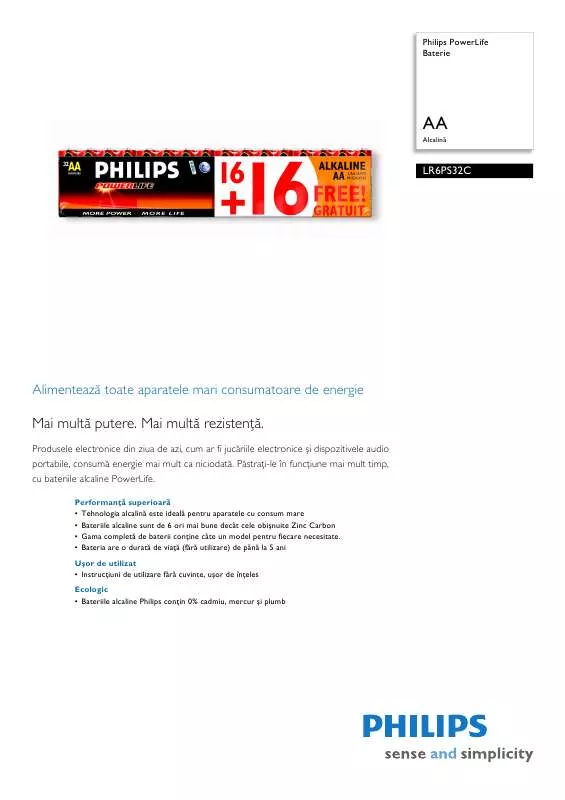 Mode d'emploi PHILIPS LR6PS32C