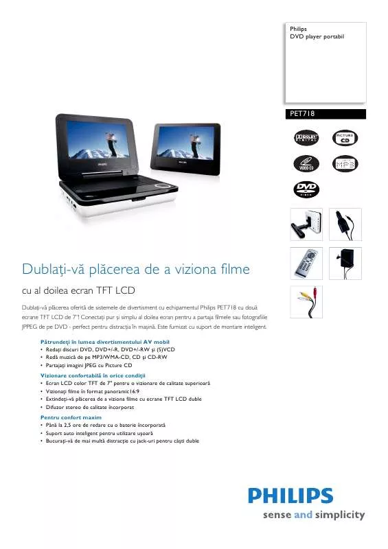 Mode d'emploi PHILIPS PET718