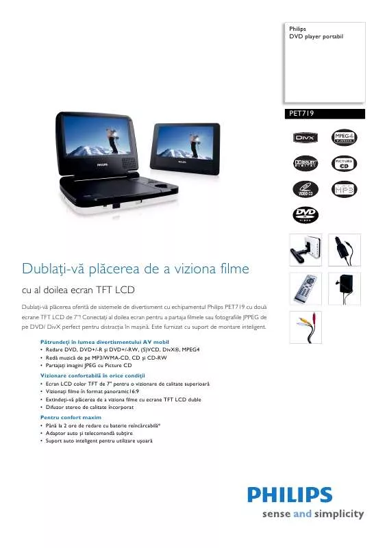 Mode d'emploi PHILIPS PET719