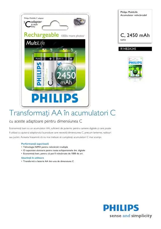 Mode d'emploi PHILIPS R14B2A245