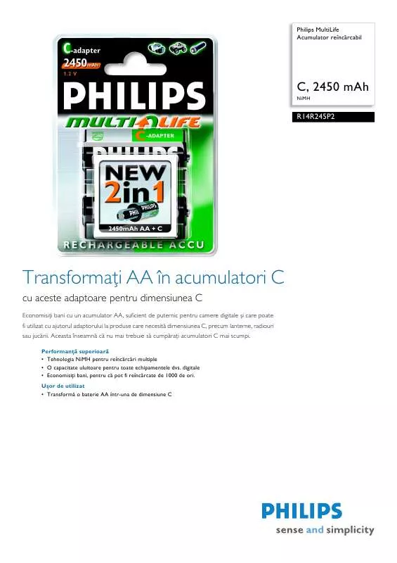 Mode d'emploi PHILIPS R14R245P2