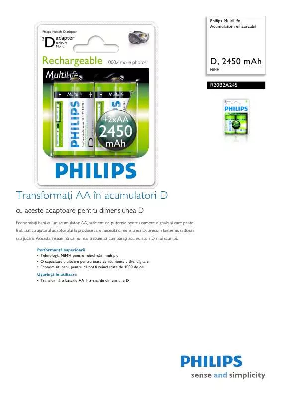 Mode d'emploi PHILIPS R20B2A245