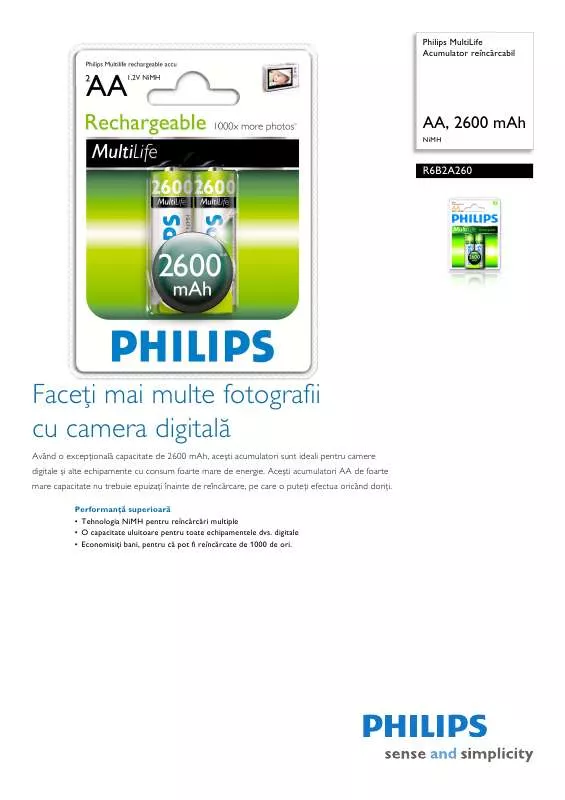 Mode d'emploi PHILIPS R6B2A260