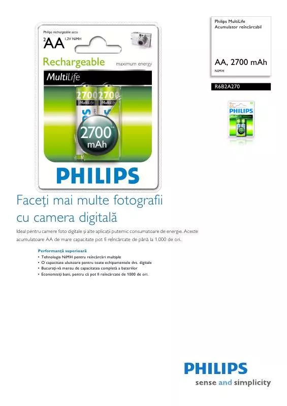 Mode d'emploi PHILIPS R6B2A270