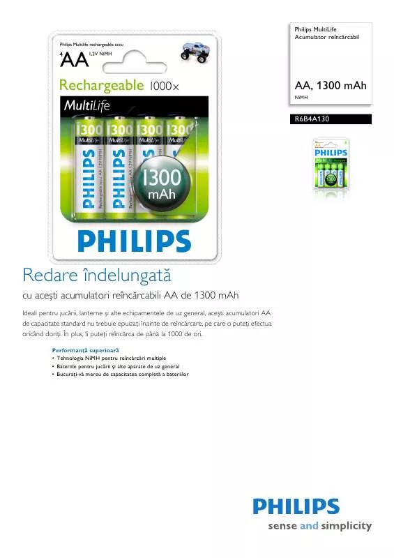 Mode d'emploi PHILIPS R6B4A130