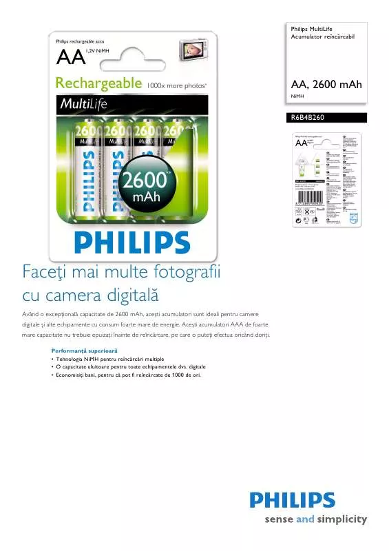 Mode d'emploi PHILIPS R6B4B260