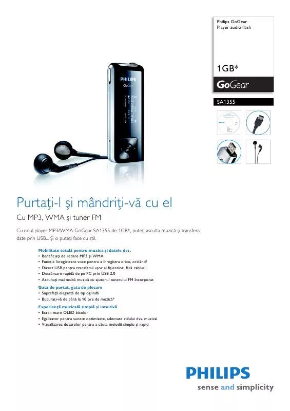 Mode d'emploi PHILIPS SA1355