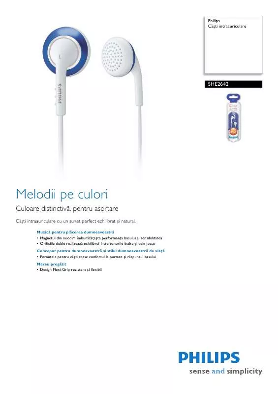 Mode d'emploi PHILIPS SHE2642