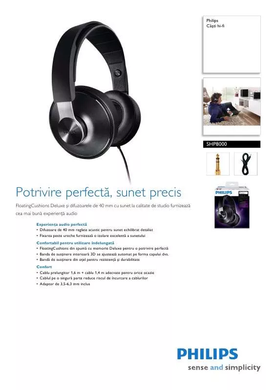 Mode d'emploi PHILIPS SHP8000