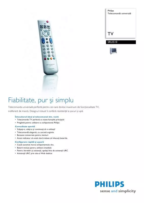 Mode d'emploi PHILIPS SRU510