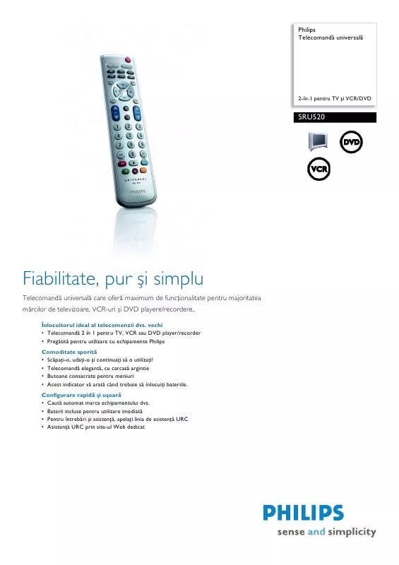 Mode d'emploi PHILIPS SRU520