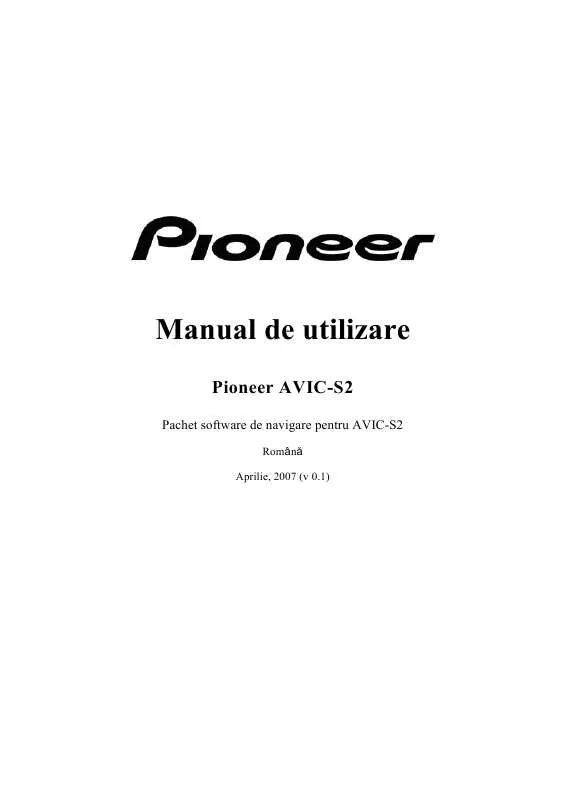 Mode d'emploi PIONEER AVIC-S2