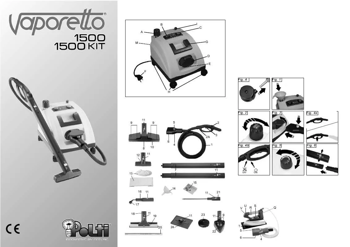 Mode d'emploi POLTI VAPORETTO 1500 KIT