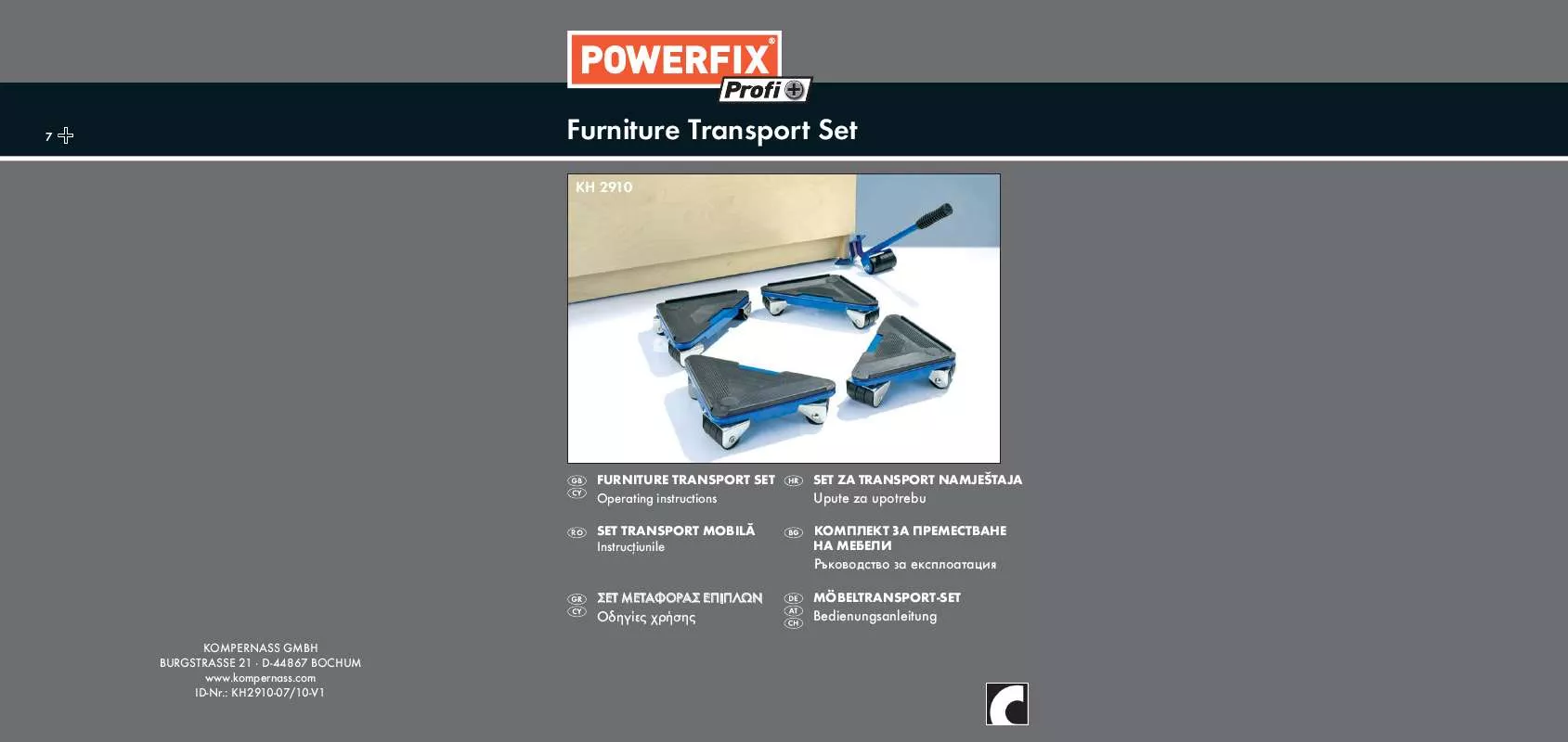 Mode d'emploi POWERFIX KH 2910