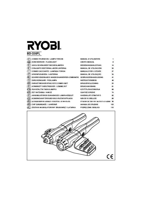 Mode d'emploi RYOBI BD-336FL