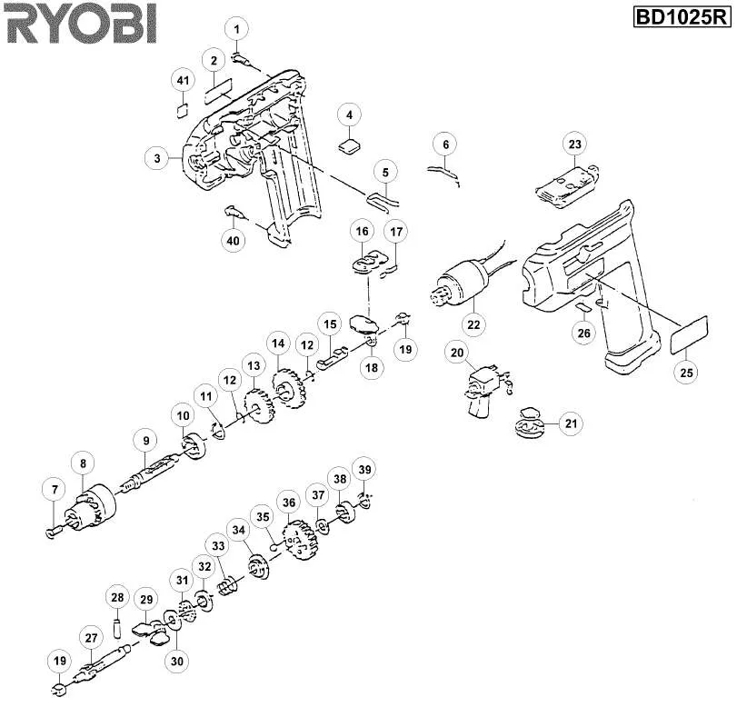 Mode d'emploi RYOBI BD1025R