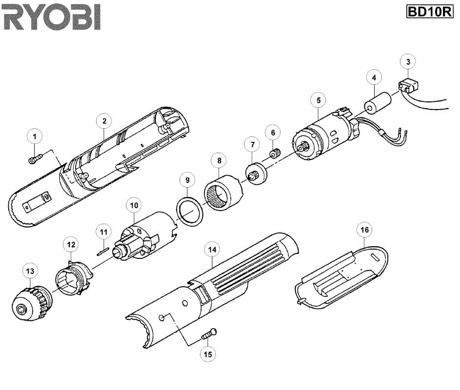 Mode d'emploi RYOBI BD10R