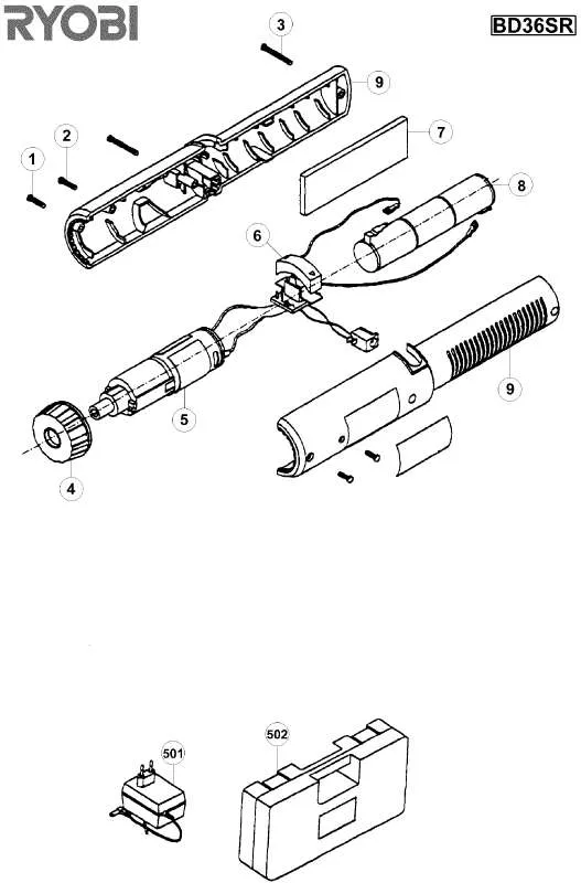 Mode d'emploi RYOBI BD36SR