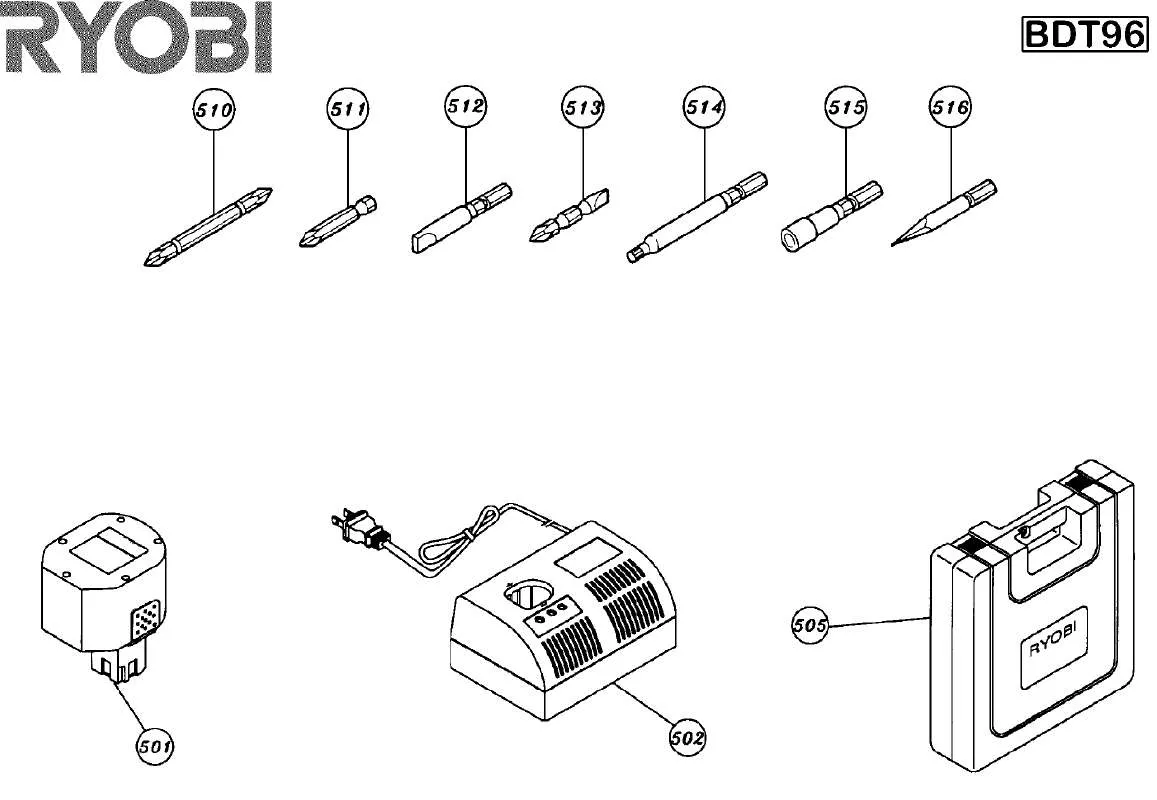 Mode d'emploi RYOBI BDT96