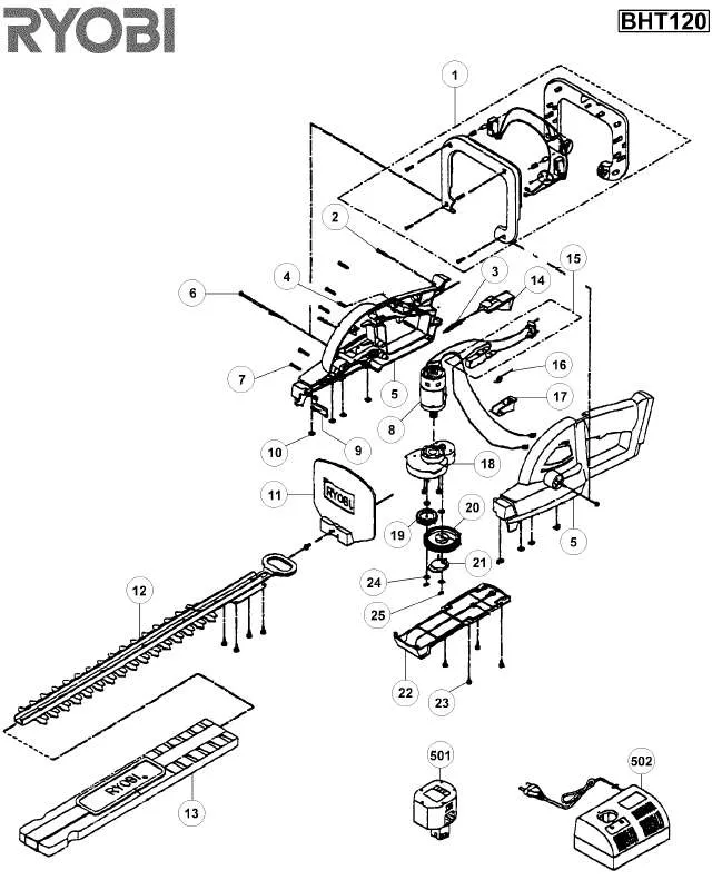 Mode d'emploi RYOBI BHT120