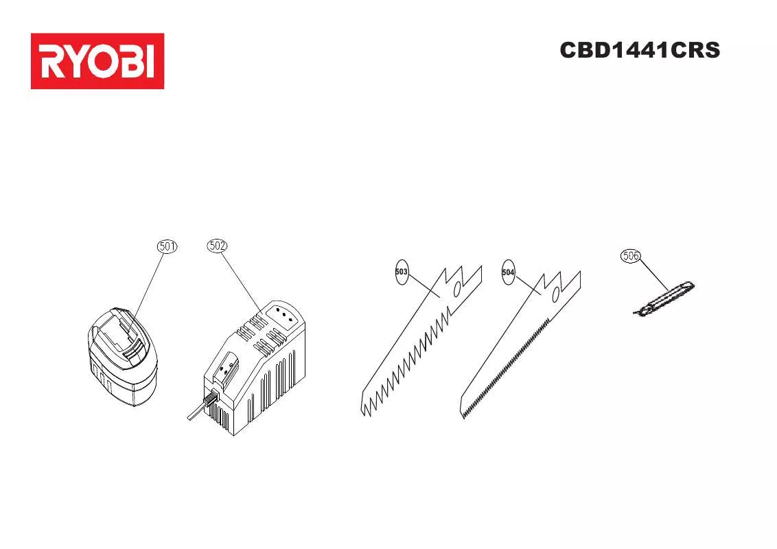 Mode d'emploi RYOBI CBD1441CRS