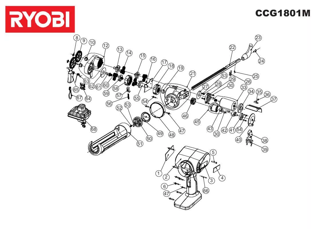 Mode d'emploi RYOBI CCG1801M