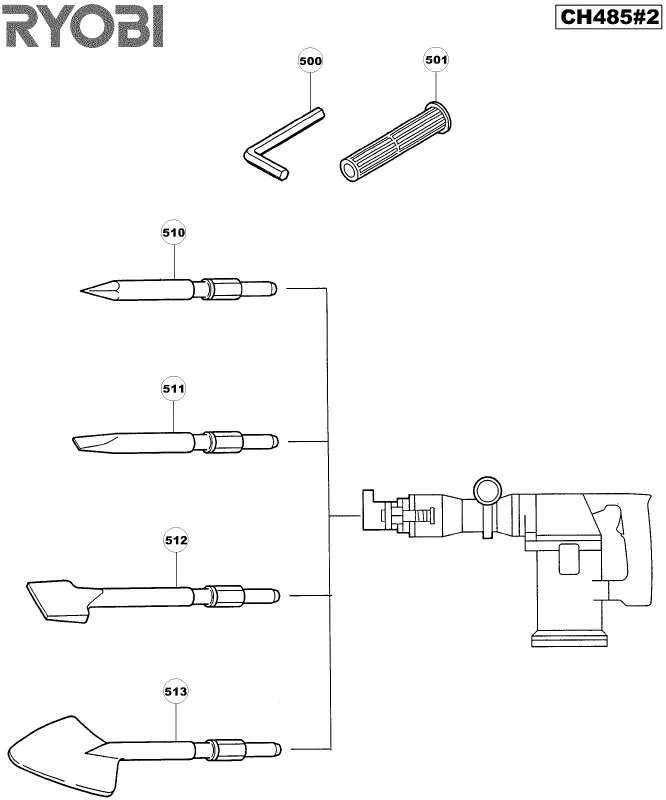 Mode d'emploi RYOBI CH485-2