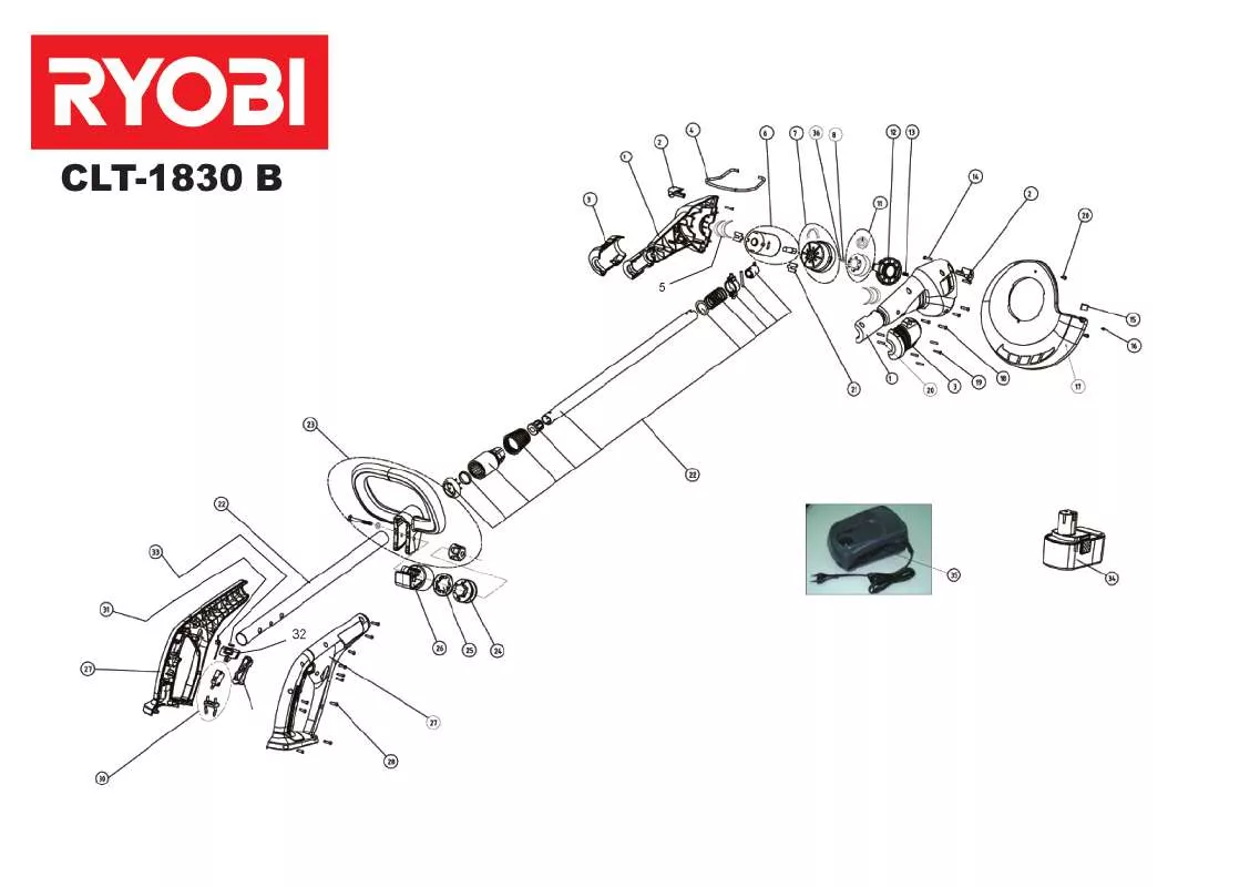 Mode d'emploi RYOBI CLT-1830 B