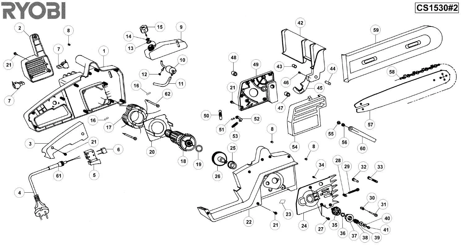 Mode d'emploi RYOBI CS1530-2