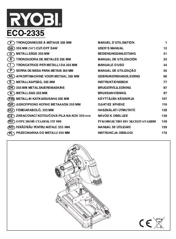 Mode d'emploi RYOBI ECO-2335