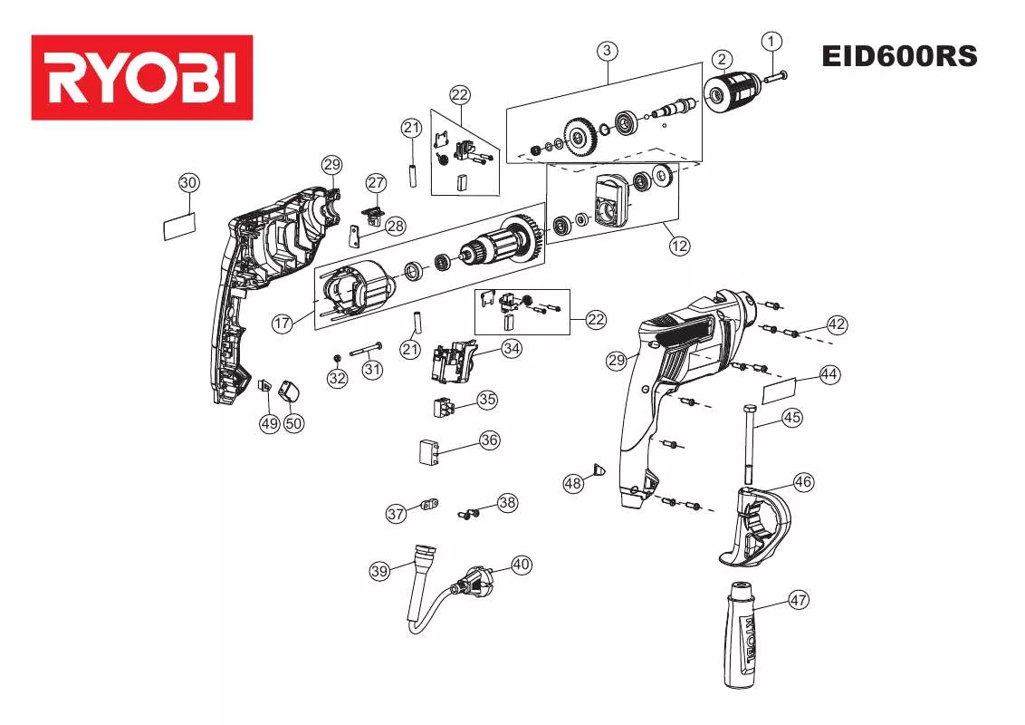 Mode d'emploi RYOBI EID600RS