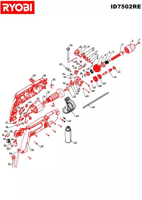 Mode d'emploi RYOBI ID7502RE