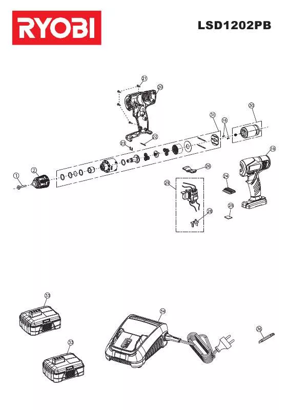 Mode d'emploi RYOBI LSD1202PB