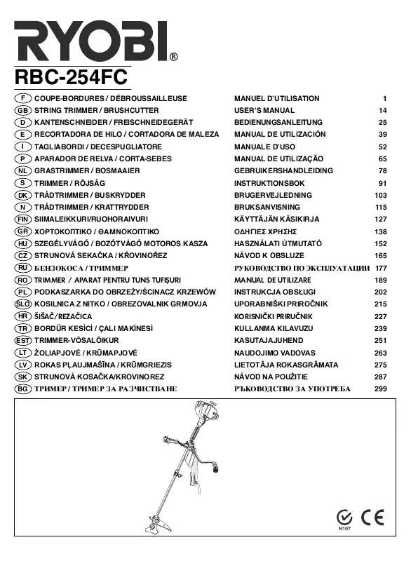 Mode d'emploi RYOBI RBC-254FC