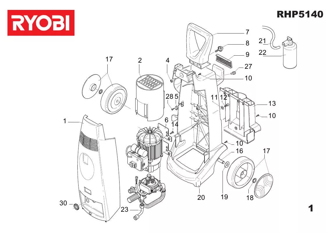 Mode d'emploi RYOBI RHP5140