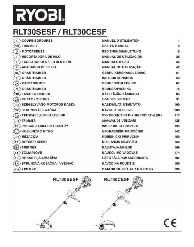 Mode d'emploi RYOBI RLT30CESF