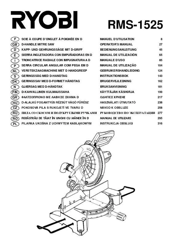 Mode d'emploi RYOBI RMS-1525