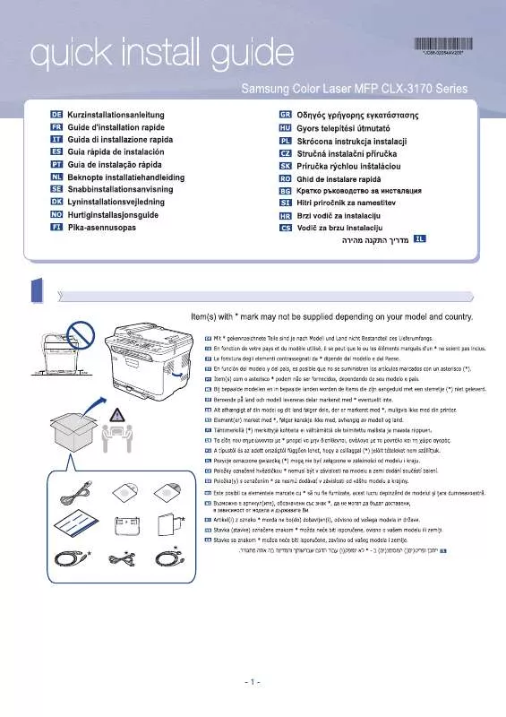 Mode d'emploi SAMSUNG CLX-3175