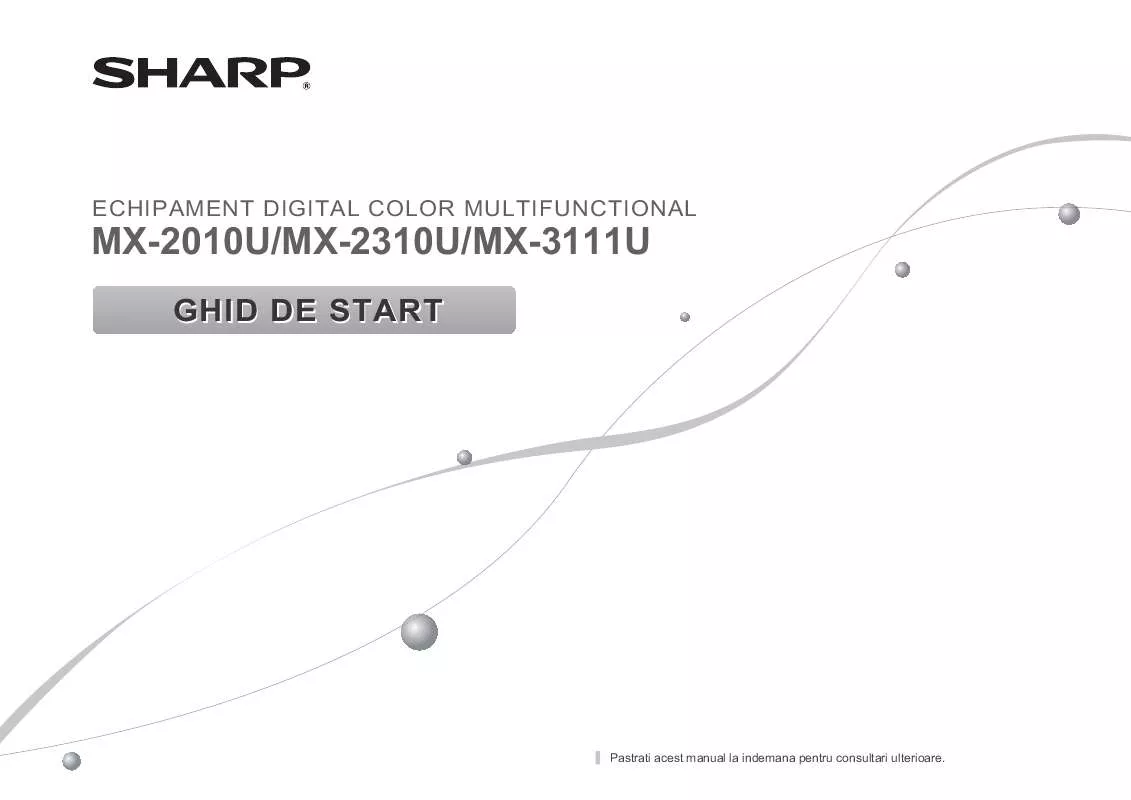 Mode d'emploi SHARP MX-3111U